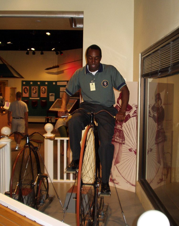 Bobby Black having fun at the American History Museum 