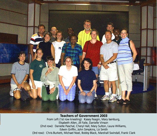 Teachers of Government 2003 participants