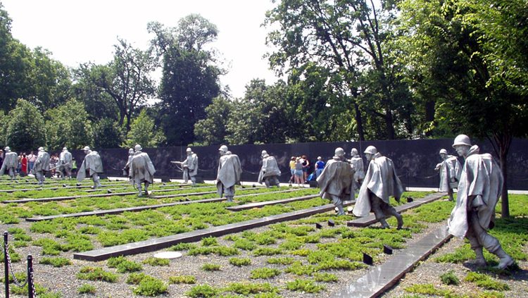 The Korean War monument