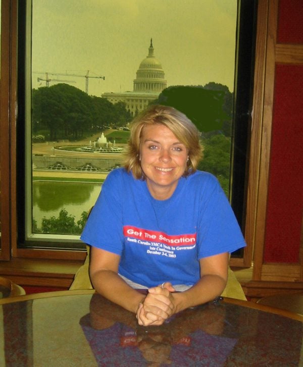 Dodie Ballard at the Washington Journal News desk at C-Span