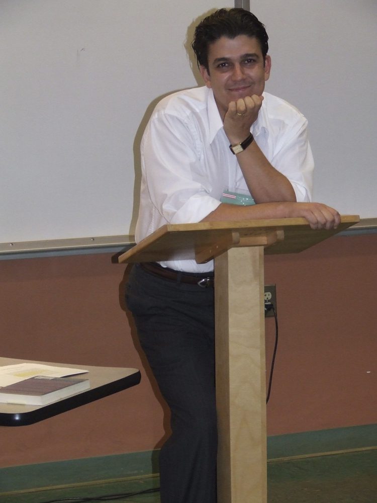 Dr. Akan Malici, speaking to the teachers about 