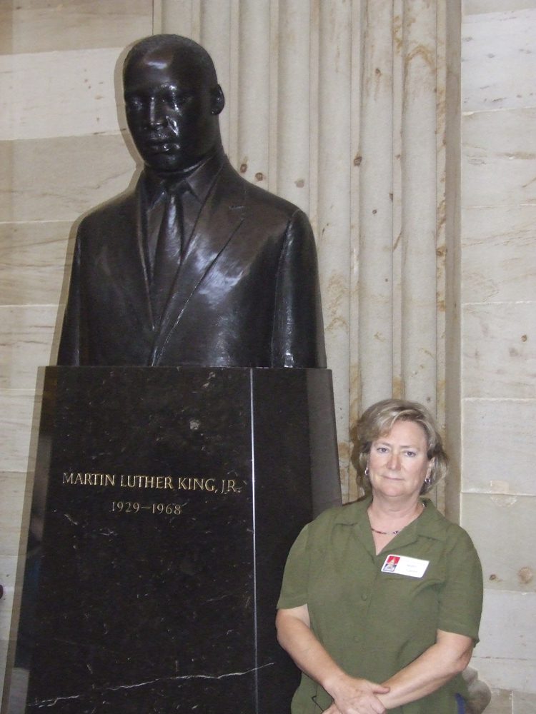 Martin Luther King, Jr. statue and Anna Michaelis