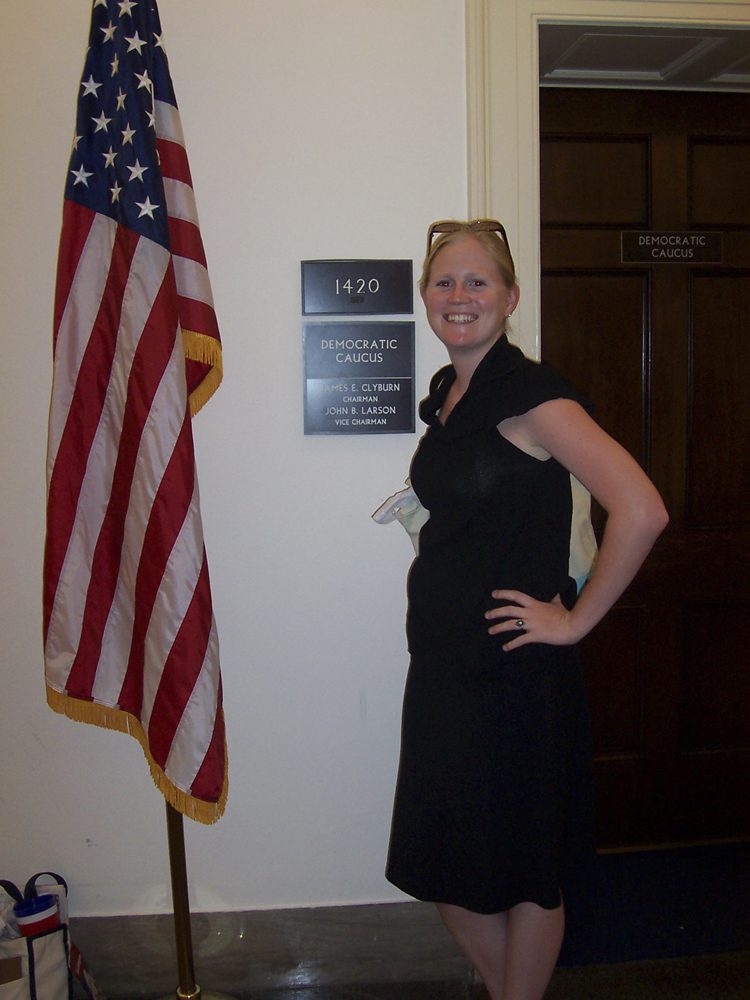 Melissa Venters at Democratic Caucus