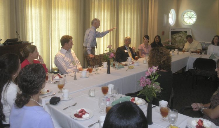 The teachers had the opportunity to have lunch and meet with Secretary Riley