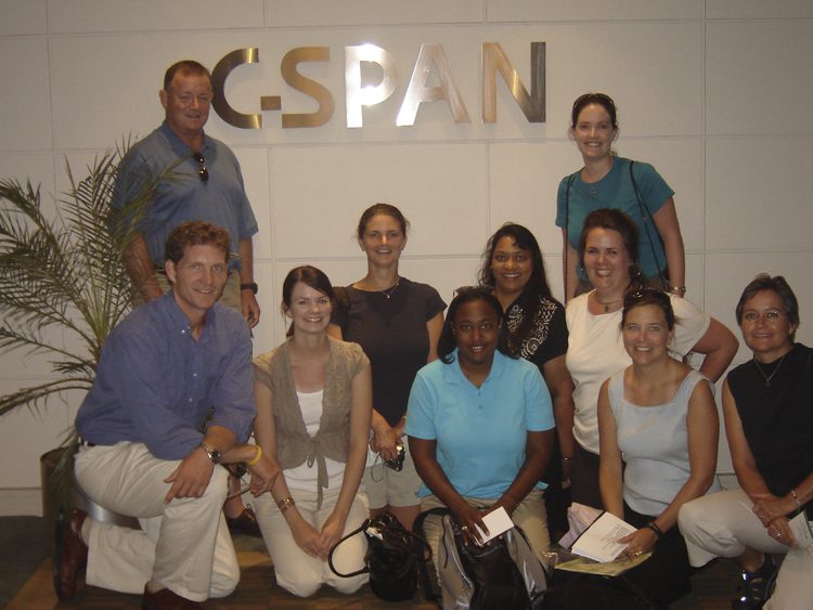 A stop at C-Span for a presentation and tour