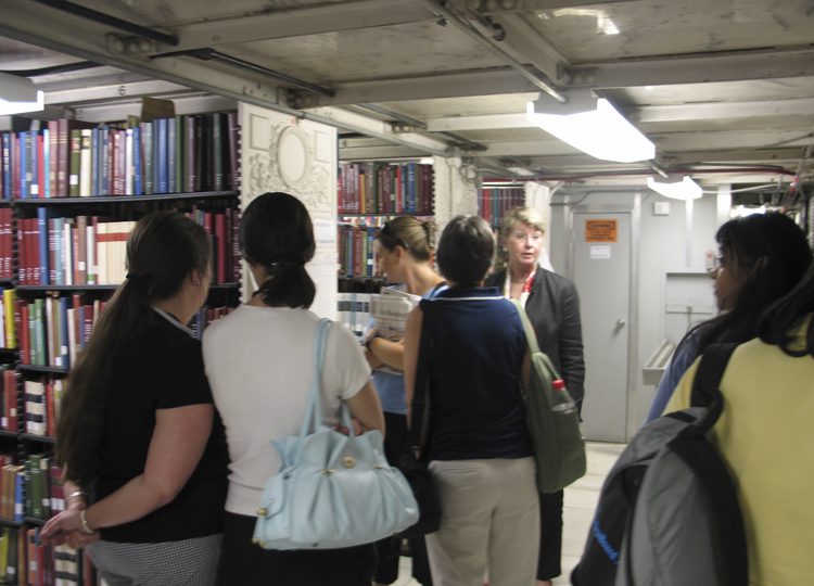 A tour of the area where the Library of Congress stores many collections