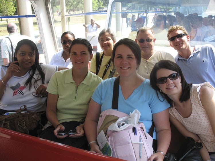 Row 1: (l-r) Prakash Elston, Misty LeClerc, Audra Brown, Lori Larson; Row 2: (l-r) Jennifer Jordon, Penny Boswell, Mike Griffin, Joe Cashman - on the move in D.C.
