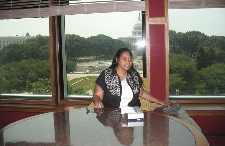 Prakash Elston at the Washington Journal News desk at C-Span