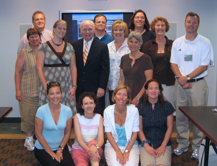 After a tour of C-Span, the group gathered for a photo with the C-Span representative