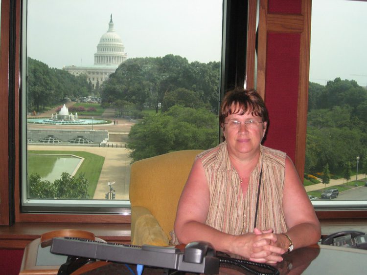 Kris Cox at the Washington Journal News desk at C-Span
