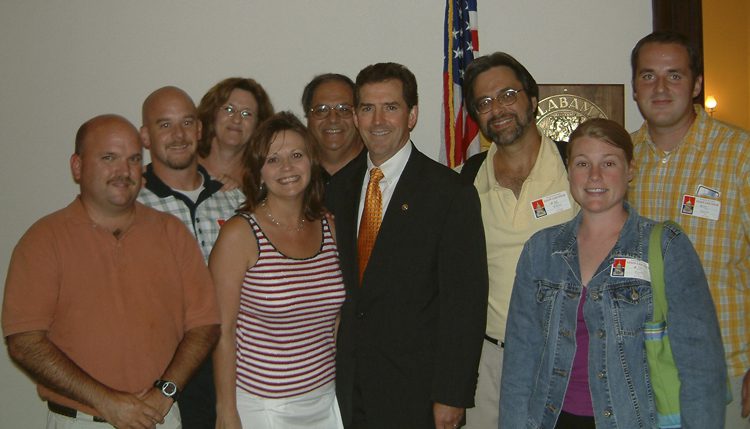 (l-r) Steve Smith, Carol Asalon, Tami Miller, Russ Diesinger, Senator Jim DeMint, Dean Roesner, Jamie Fumo and Ted Brinkley