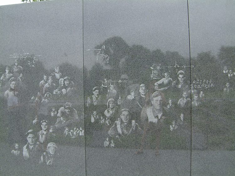 Etchings of soldiers from the Korean War