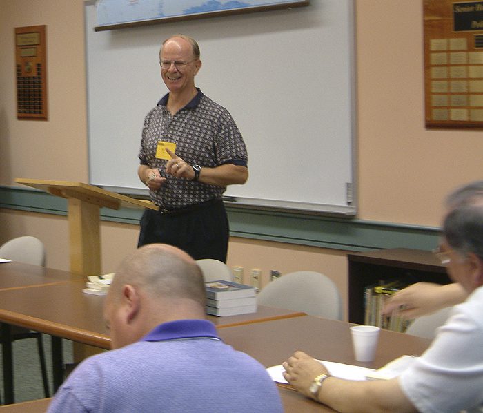 Political Science Professor Jim Guth speaking on 