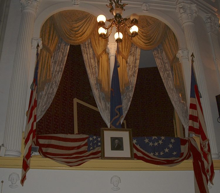 Ford's Theatre - the balcony box where Lincoln was assassinated
