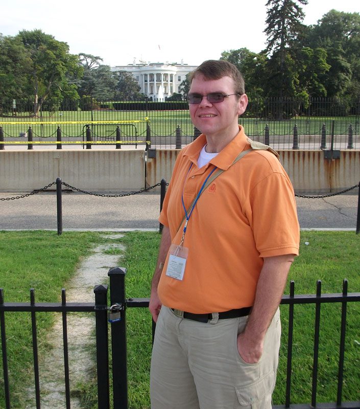 Stanley Williams in front of the White House