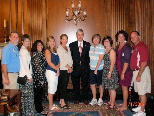(l-r) Steve Corley, Laura Riley, Arlaana Black, Pamela Barefoot, Liz Smith, Trey Gowdy, Cynthia Baggett, Kathy Howell, Breana Amick, Bill Allman