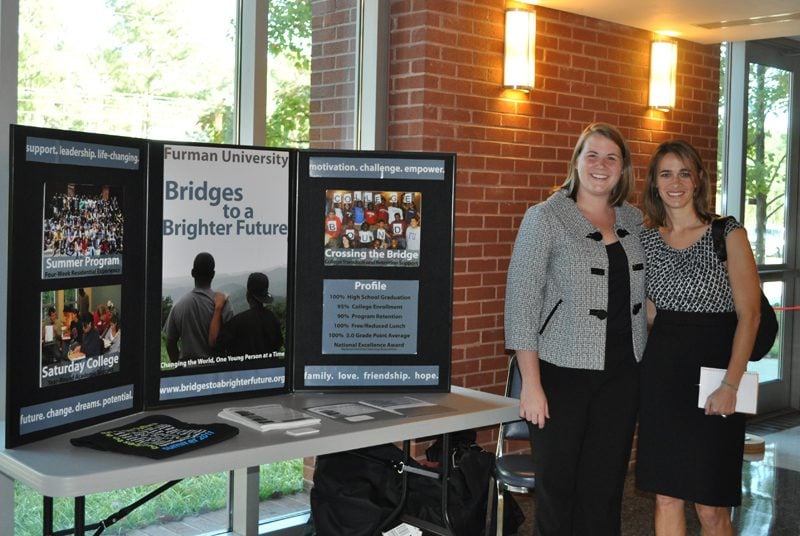 Casey Crisp, Assistant Director, Bridges for a Brighter Future, and Cathy Stevens, Center for Education Policy and Leadership at the Riley Institute