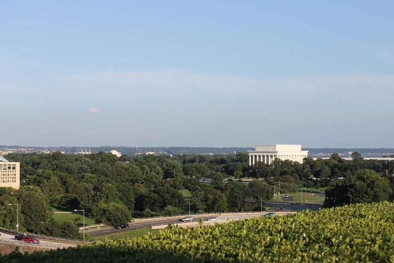 The Lincoln Memorial in the distance