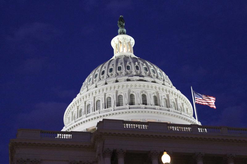 The Capitol at night