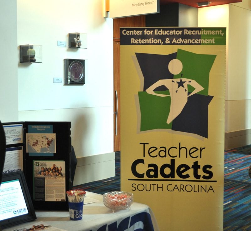 Teacher Cadets at the CERRA booth