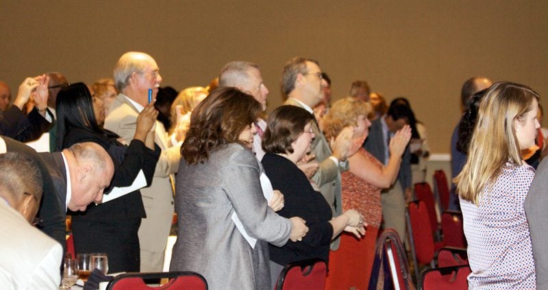 Standing ovation for Secretary Riley