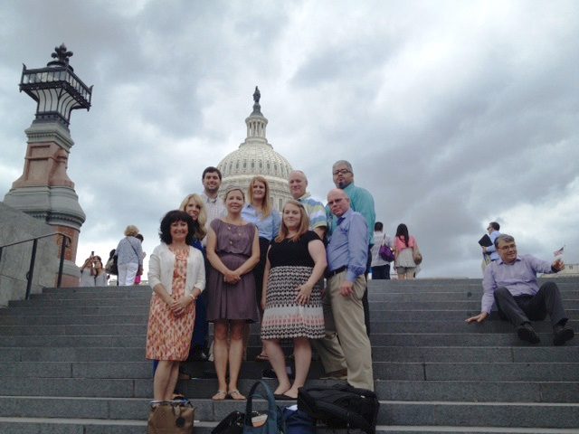 Row 1 (l-r): Katie Crosby, Liz Smith, Aubry Stegall, Glenn Robinson; Row 2 (l-r): Melody Shafer, Daniel Bailey, Taylor Bauer, Bob Roudybush and Pablo Rivera-Arriaga