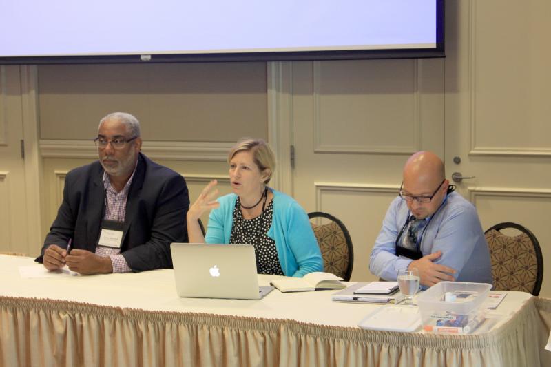 White-Riley-Peterson alums Lemar Marshall, Alison Reis-Khanna, and Joseph Morra