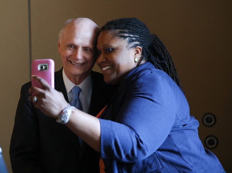 A selfie with Secretary Riley