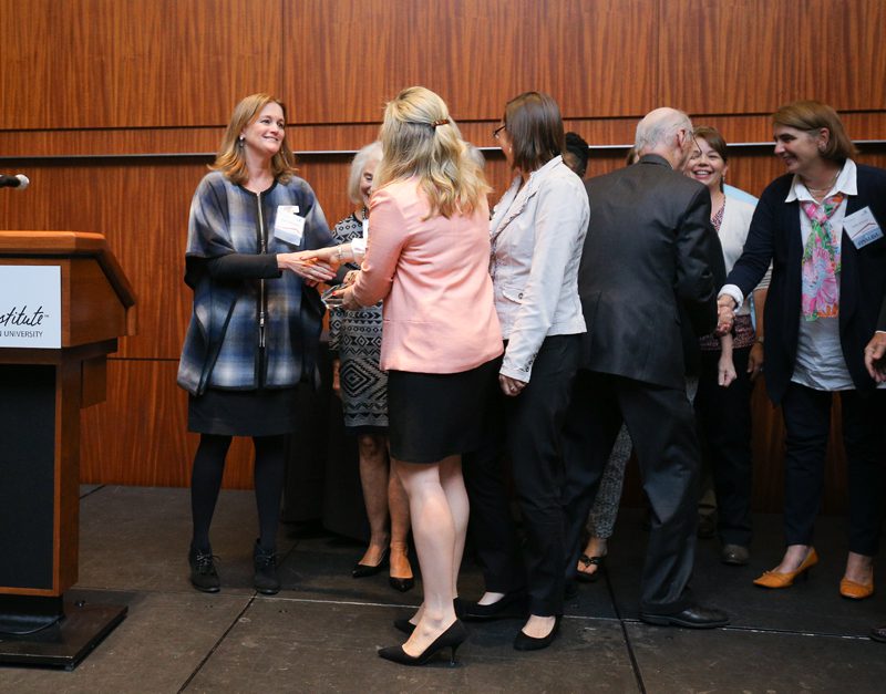 Caroline Mauldin presenting the award