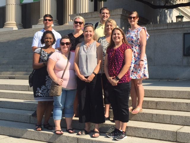 In front of the National Archives