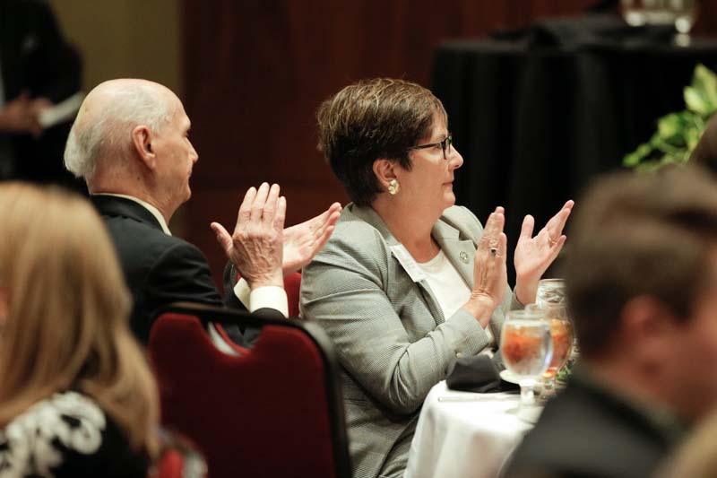 Secretary Riley (on left)