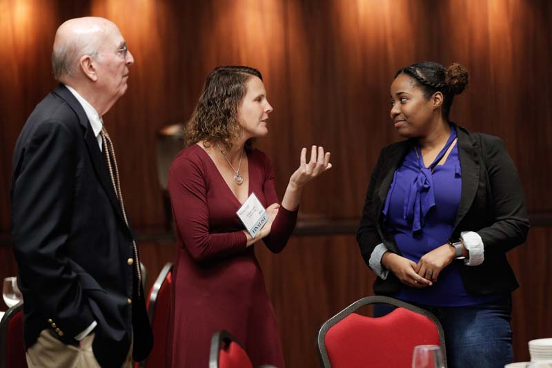 (l-r): Hayes Mizell, Lifetime Wings Board Member, Bridget Laird and Nykia Ramsey, members of finalist Wings for Kids