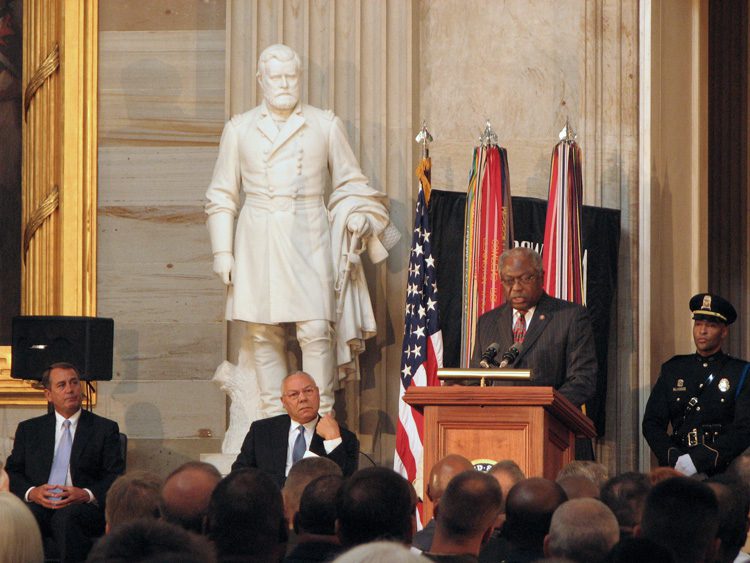 U.S. Congressmen & Majority Whip James Clyburn speaking at the ceremony