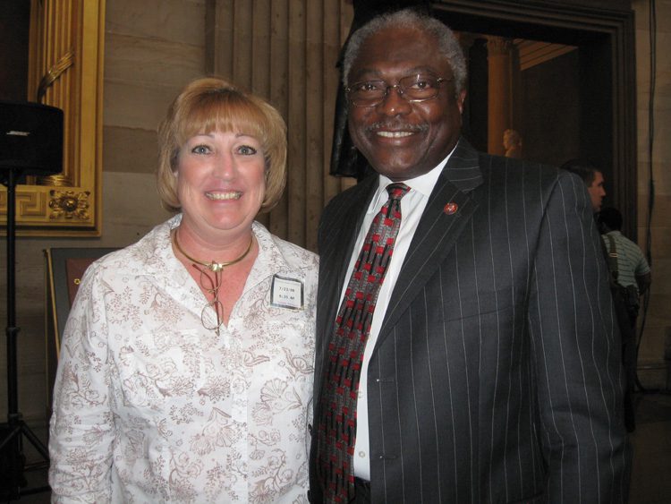 Representative James Clyburn with Carol Smith