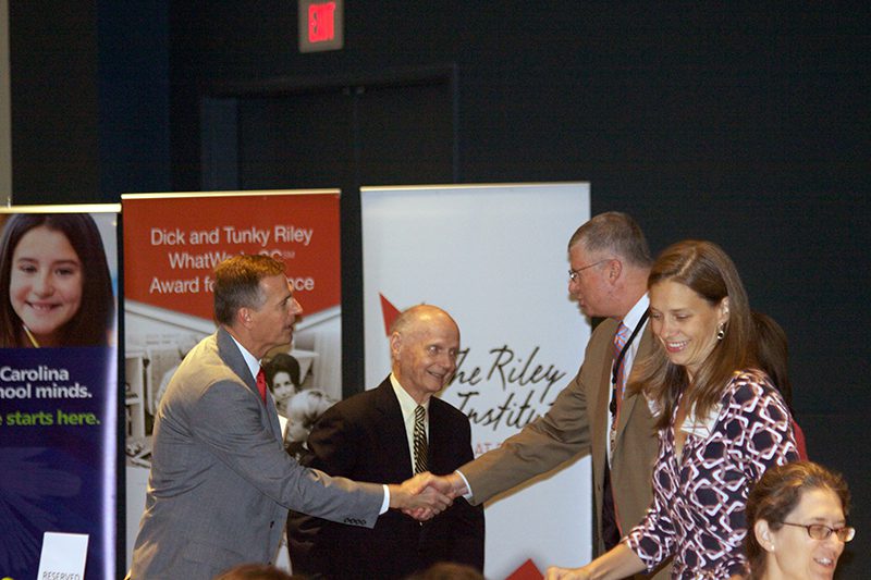 (l-r) Ted Riley, Secretary Riley, Burke Royster and Callee Boulware