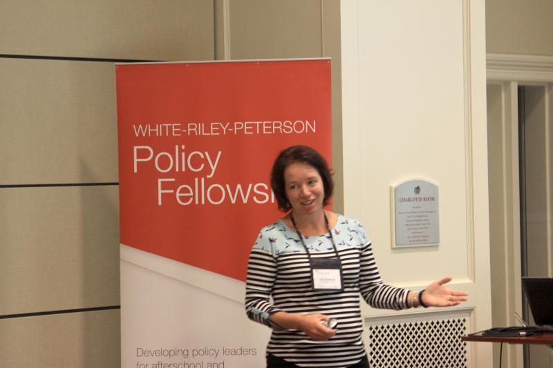 Jen Rinehart of the Afterschool Alliance addressing the Fellows