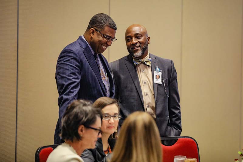 (l-r): Dr. Russell W. Booker, Superintendent, Spartanburg County School District Seven, and Dr. Darrell Johnson, Superintendent, Greenwood School District 50