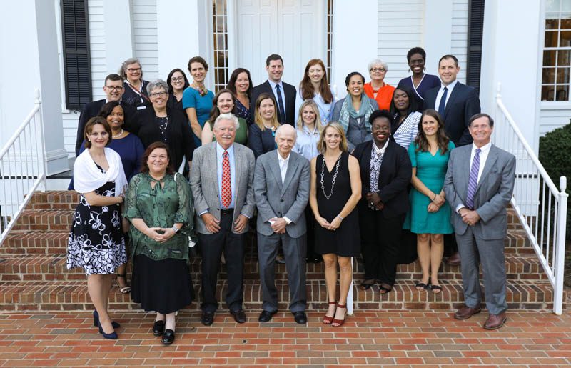 The 2018-19 White-Riley-Peterson Policy Fellowship Class with Terry Peterson, Secretary Riley, Cathy Stevens, Don Gordon and Gigi Antoni