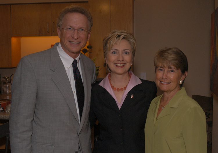Drs. David and Susan Shi with Senator Clinton