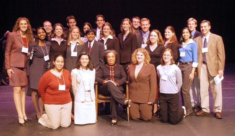 Marian Wright Edelman with the Riley Institute Advance Team
