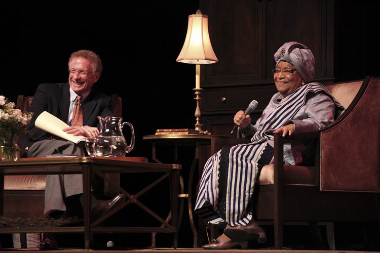 The conversation between two presidents included several light moments