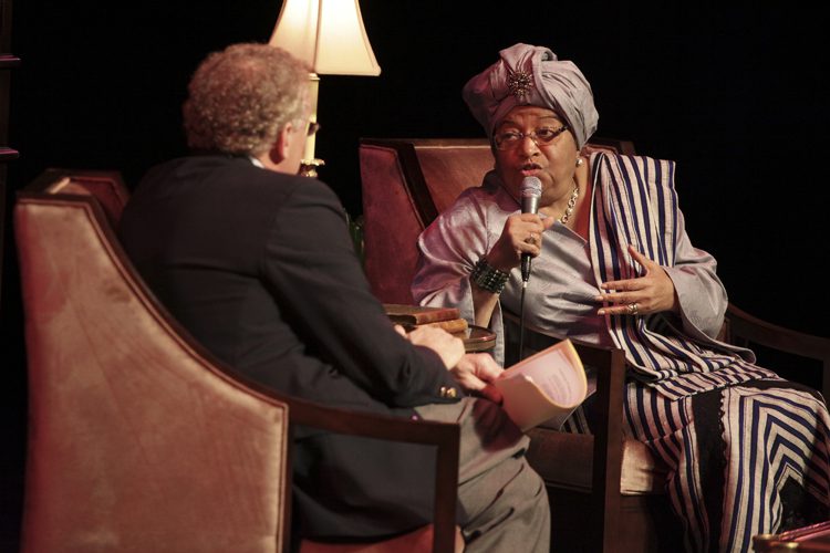 Ellen Johnson Sirleaf in a conversation with David Shi about women and politics