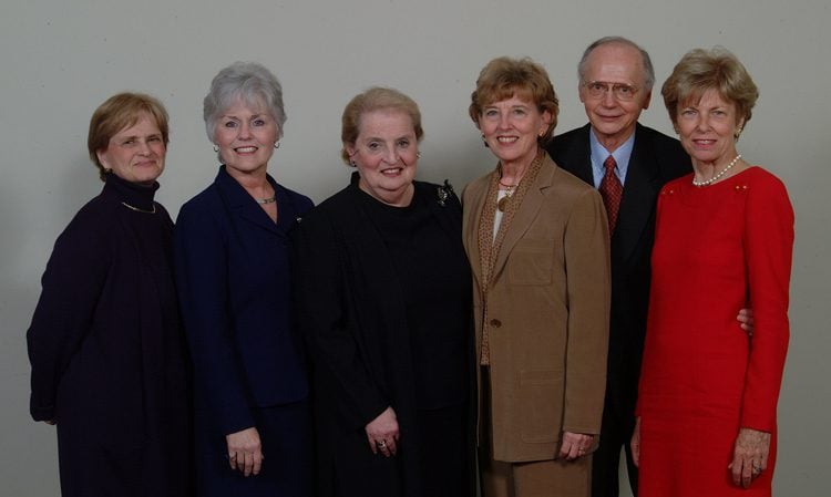 (l-r) Madeleine Albright and guests