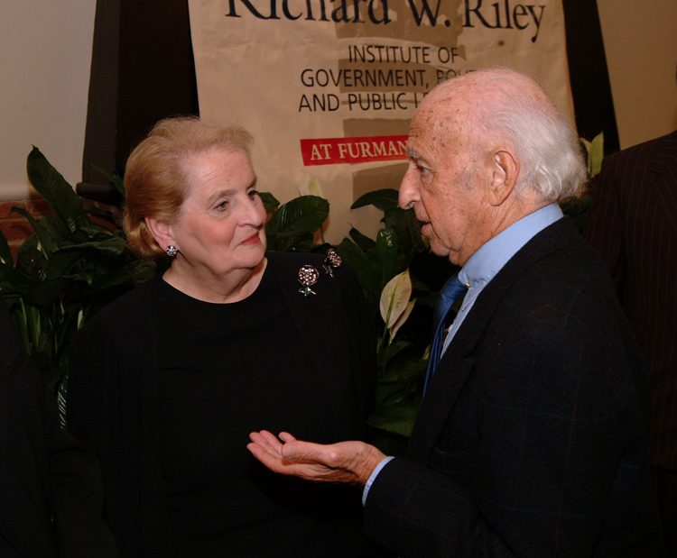 Madeleine Albright and Max Heller