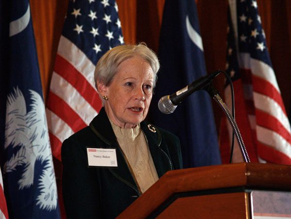 Guest speaker, Nancy Kassebaum Baker