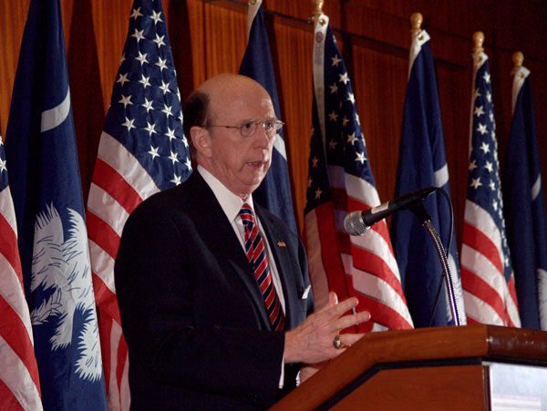 David Wilkins sharing remarks with guests