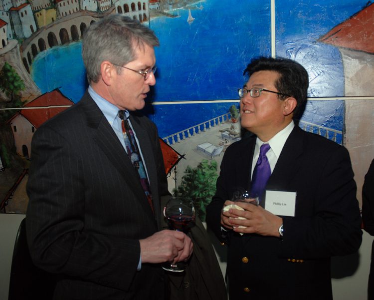 (l-r) Michael Fanning and guest speaker, Philip Lin