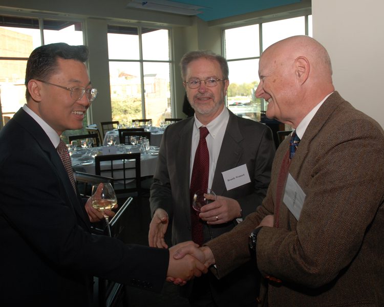 (l-r) Minister Xie Feng, Brantly Womack and Jim Leavell
