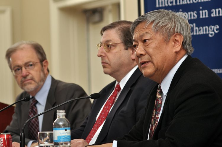 Panel I: (l-r) Brantly Womack, Hank Levine and Ni Shixiong