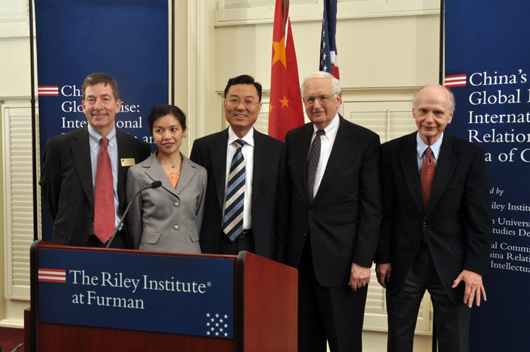 (l-r) Tom Kazee, Wang Dan, Minister Xie Feng, Stapleton Roy and Secretary Riley